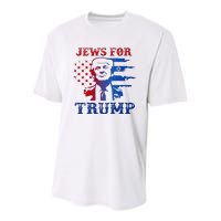 Jews For Trump 2024 Israel Usa Hebrew Election Jewish Vote Youth Performance Sprint T-Shirt