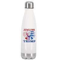 Jews For Trump 2024 Israel Usa Hebrew Election Jewish Vote Stainless Steel Insulated Water Bottle