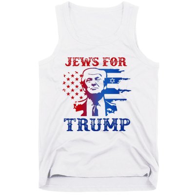 Jews For Trump 2024 Israel Usa Hebrew Election Jewish Vote Tank Top