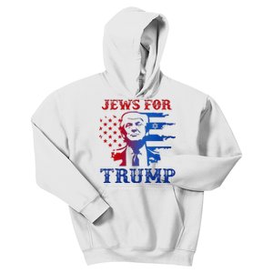 Jews For Trump 2024 Israel Usa Hebrew Election Jewish Vote Kids Hoodie