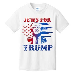 Jews For Trump 2024 Israel Usa Hebrew Election Jewish Vote Kids T-Shirt