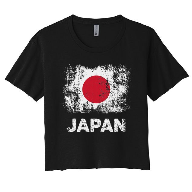 Japanese Flag Tokyo Patriotic Japan Flag Crop Top
