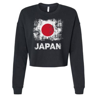 Japanese Flag Tokyo Patriotic Japan Flag Cropped Pullover Crew