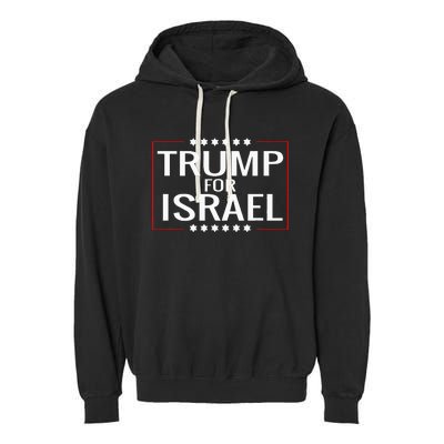 Jews For Trump 2020 Hebrew Rally Signjewish Israel Garment-Dyed Fleece Hoodie