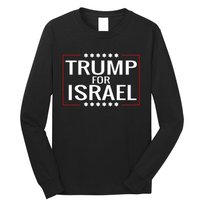 Jews For Trump 2020 Hebrew Rally Signjewish Israel Long Sleeve Shirt