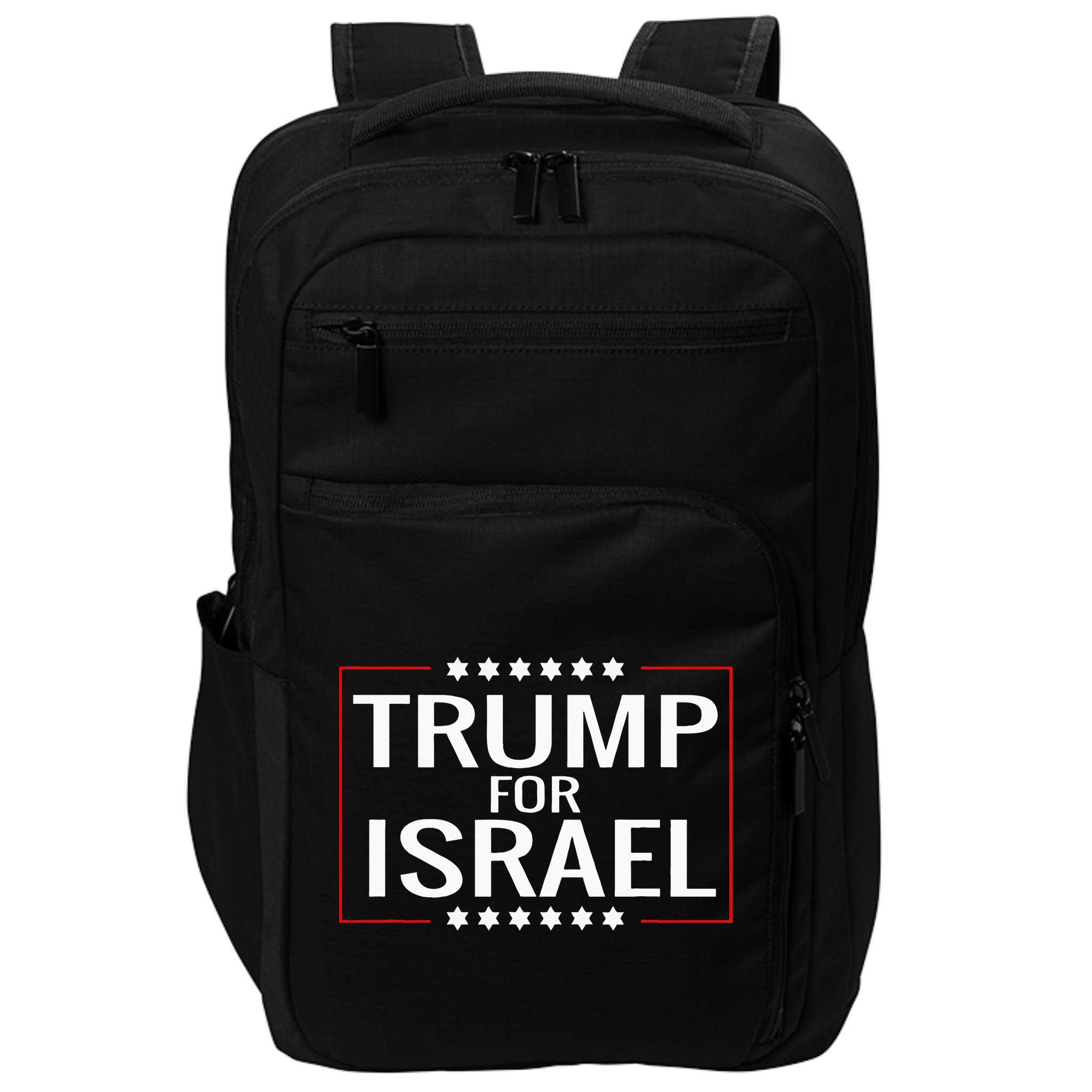 Jews For Trump 2020 Hebrew Rally Signjewish Israel Impact Tech Backpack