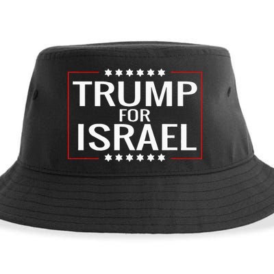 Jews For Trump 2020 Hebrew Rally Signjewish Israel Sustainable Bucket Hat