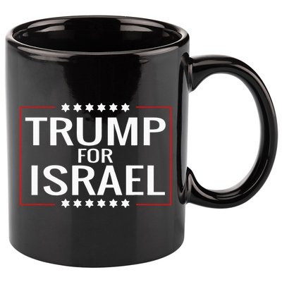 Jews For Trump 2020 Hebrew Rally Signjewish Israel 11oz C Handle Ceramic Mug