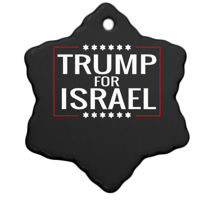 Jews For Trump 2020 Hebrew Rally Signjewish Israel Ceramic Star Ornament