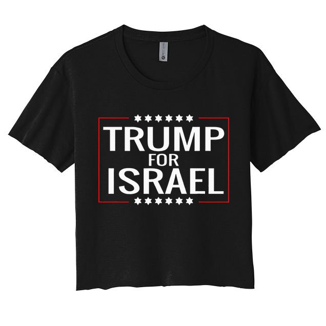 Jews For Trump 2020 Hebrew Rally Signjewish Israel Crop Top