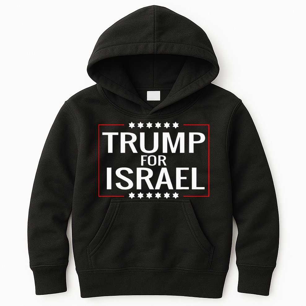 Jews For Trump 2020 Hebrew Rally Signjewish Israel Kids Hoodie