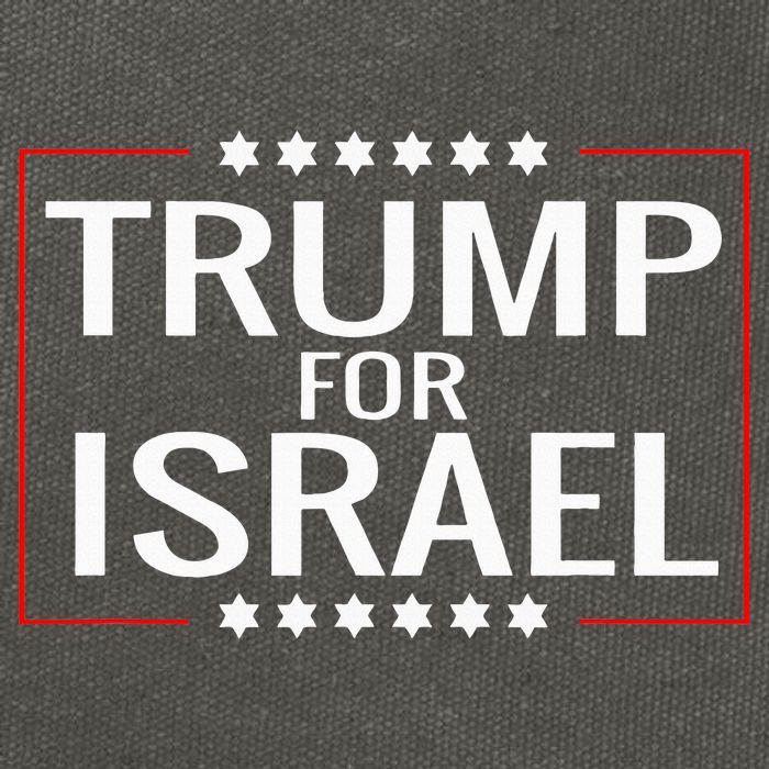 Jews For Trump 2020 Hebrew Rally Signjewish Israel Cotton Canvas Backpack