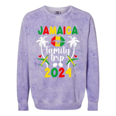 Jamaica Family Trip 2024 Jamaica Vacation 2024 Travel Family Colorblast Crewneck Sweatshirt