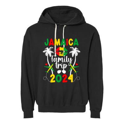 Jamaica Family Trip 2024 Jamaica Vacation 2024 Travel Family Garment-Dyed Fleece Hoodie