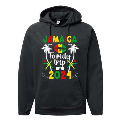 Jamaica Family Trip 2024 Jamaica Vacation 2024 Travel Family Performance Fleece Hoodie