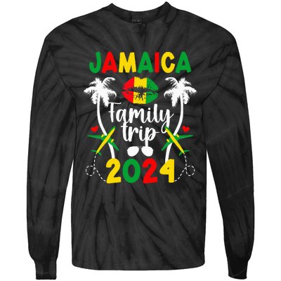 Jamaica Family Trip 2024 Jamaica Vacation 2024 Travel Family Tie-Dye Long Sleeve Shirt