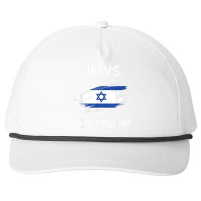 Jews For Trump Jew Support Trump Snapback Five-Panel Rope Hat