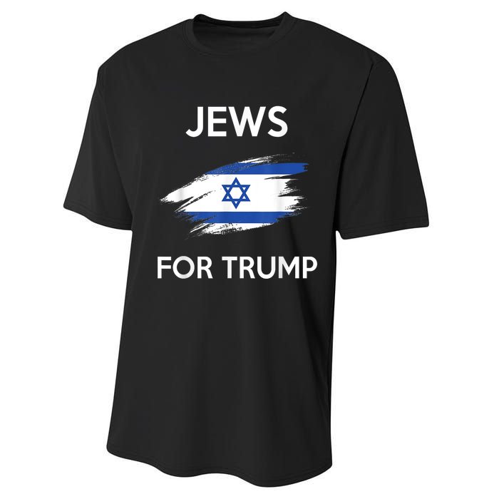 Jews For Trump Jew Support Trump Performance Sprint T-Shirt