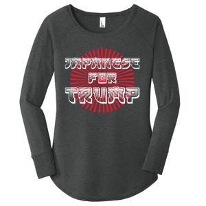 Japanese For Trump Japanese Donald Trump Supporters Women's Perfect Tri Tunic Long Sleeve Shirt