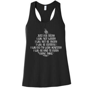 Just For Today Reiki Principles Reiki Women's Racerback Tank