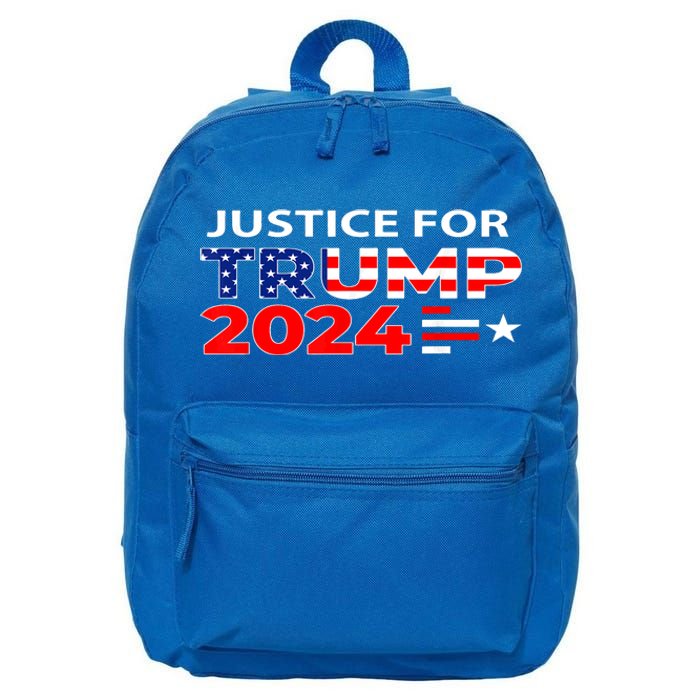 Justice For Trump Donald Trump 2024 16 in Basic Backpack