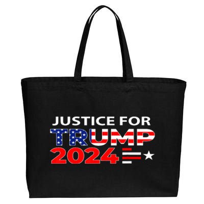 Justice For Trump Donald Trump 2024 Cotton Canvas Jumbo Tote