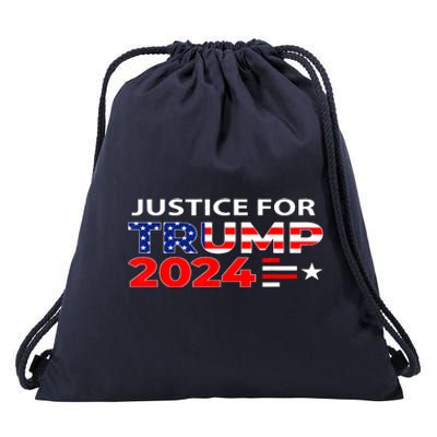 Justice For Trump Donald Trump 2024 Drawstring Bag