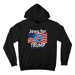 Jews For Trump American Flag Star Of David Hebrew Supporter Hoodie