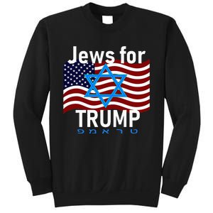 Jews For Trump American Flag Star Of David Hebrew Supporter Sweatshirt