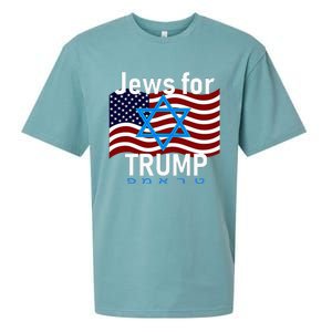 Jews For Trump American Flag Star Of David Hebrew Supporter Sueded Cloud Jersey T-Shirt