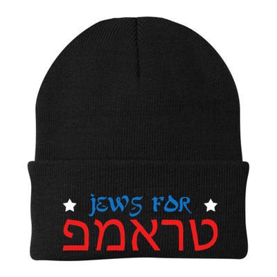 Jews For Trump Hebrew Pro Trump 2024 Jewish Beanie