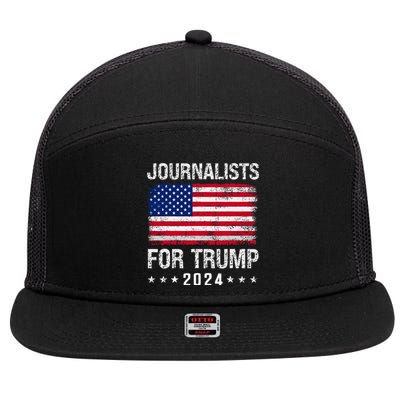 Journalists For Trump 2024 7 Panel Mesh Trucker Snapback Hat