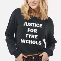 Justice For Tyre Nichols Cropped Pullover Crew