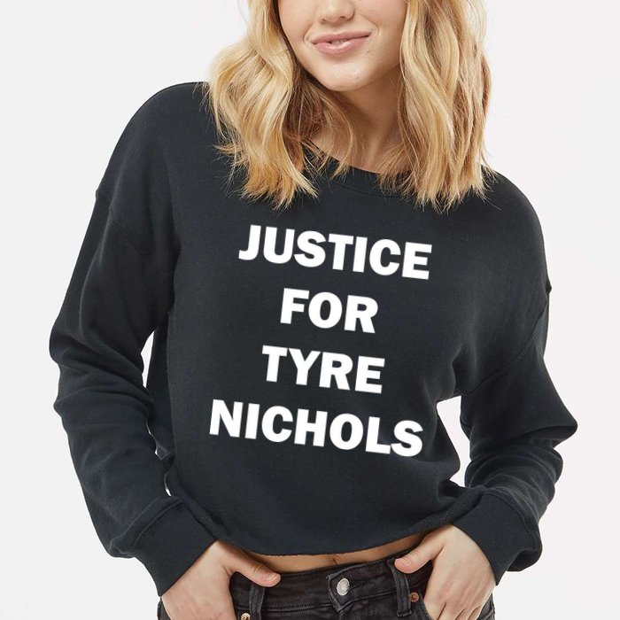 Justice For Tyre Nichols Cropped Pullover Crew