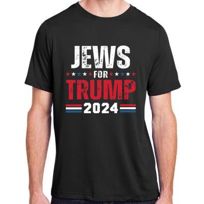 Jews For Trump 2024 American Flag Adult ChromaSoft Performance T-Shirt