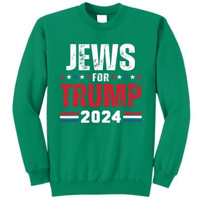 Jews For Trump 2024 American Flag Sweatshirt