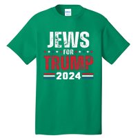 Jews For Trump 2024 American Flag Tall T-Shirt