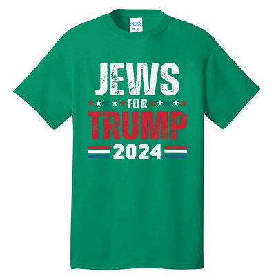 Jews For Trump 2024 American Flag Tall T-Shirt