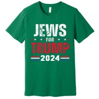 Jews For Trump 2024 American Flag Premium T-Shirt