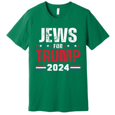 Jews For Trump 2024 American Flag Premium T-Shirt