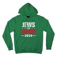 Jews For Trump 2024 American Flag Tall Hoodie