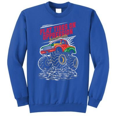 Junenth Flat Tires On Oppression Monster Vehicle Truck Meaningful Gift Sweatshirt