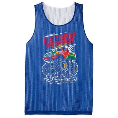 Junenth Flat Tires On Oppression Monster Vehicle Truck Meaningful Gift Mesh Reversible Basketball Jersey Tank