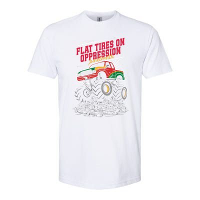 Junenth Flat Tires On Oppression Monster Vehicle Truck Meaningful Gift Softstyle CVC T-Shirt