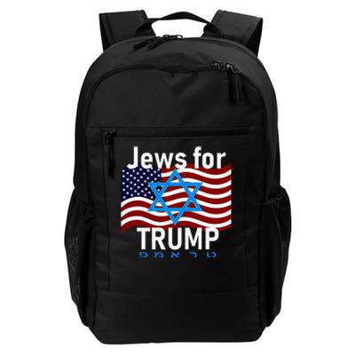 Jews For Trump American Flag Star Of David Hebrew Daily Commute Backpack