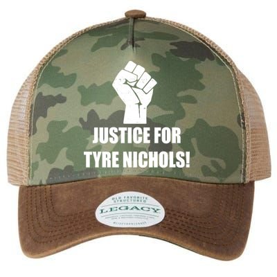 Justice For Tyre Nichols Protest Fist Legacy Tie Dye Trucker Hat