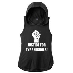 Justice For Tyre Nichols Protest Fist Ladies PosiCharge Tri-Blend Wicking Draft Hoodie Tank