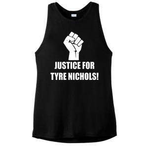 Justice For Tyre Nichols Protest Fist Ladies PosiCharge Tri-Blend Wicking Tank