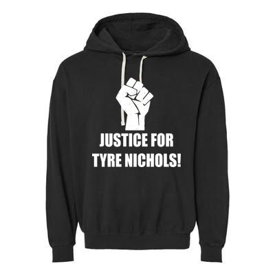 Justice For Tyre Nichols Protest Fist Garment-Dyed Fleece Hoodie