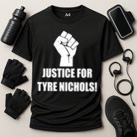 Justice For Tyre Nichols Protest Fist Cooling Performance Crew T-Shirt
